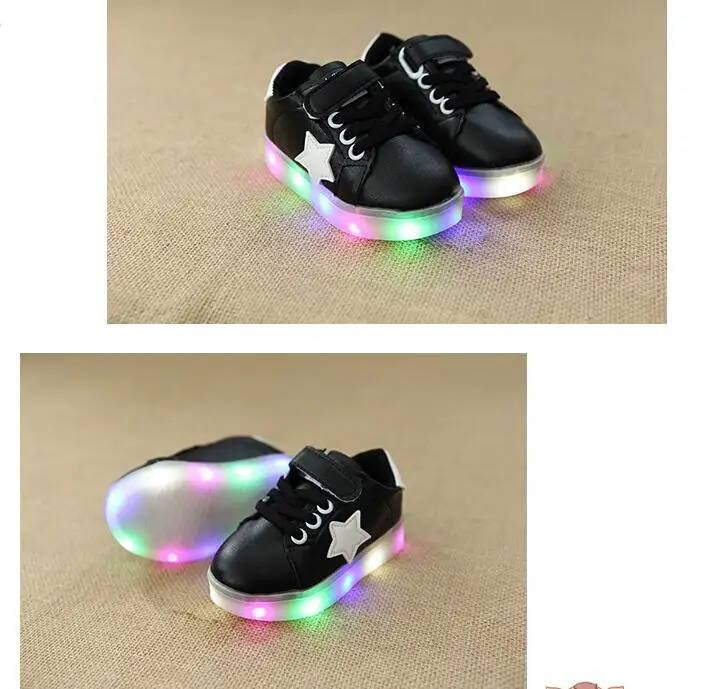 Детская обувь с светильник для маленьких мальчиков и девочек туфли со светодиодной подсветкой Детская светящаяся спортивная обувь светящиеся кроссовки для мальчиков и девочек