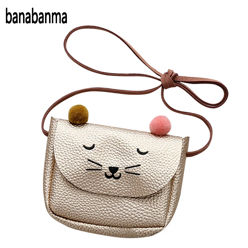 

Mini Shoulder Bag Cute Cat Ear Messenger Bag Women Kids All-Match Key Coin Purse Cartoon Lovely Handbags Simple girl Clutch ZK25