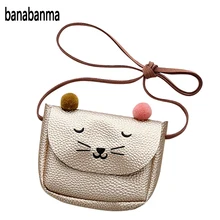 Banabanma Mini Cute Cat Ear Shoulder Bag Kids All Match Key font b Coin b font