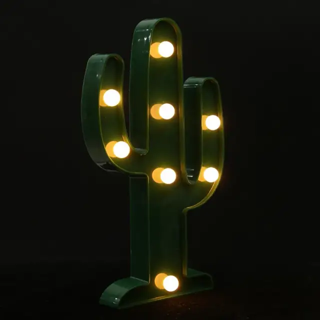 3D Flamingo Pineapple Cactus Night Lights LED Lamp Romantic Night Lamp Home Office Table Lamp Decoration Children Bedroom Light