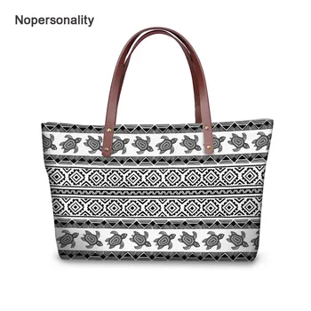 

Nopersonality Tribal Aztec Turtle Elephant Women Handbags Casual Female Ladies Neoprene Tote Bag Large Top-handle Bags