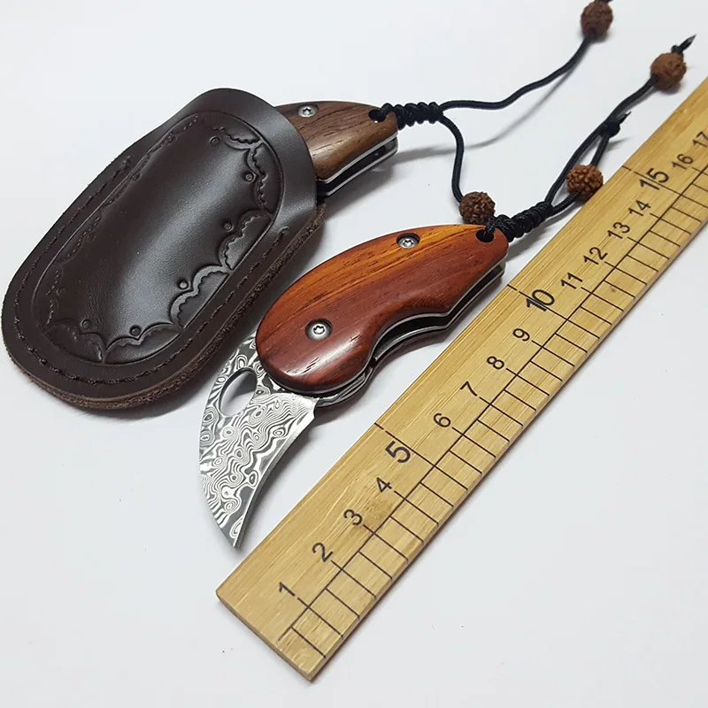 

faca Damascus blade folding knife survival cs go pocket hunting knives ganzo ebony handle camping tools tactical karambit knife