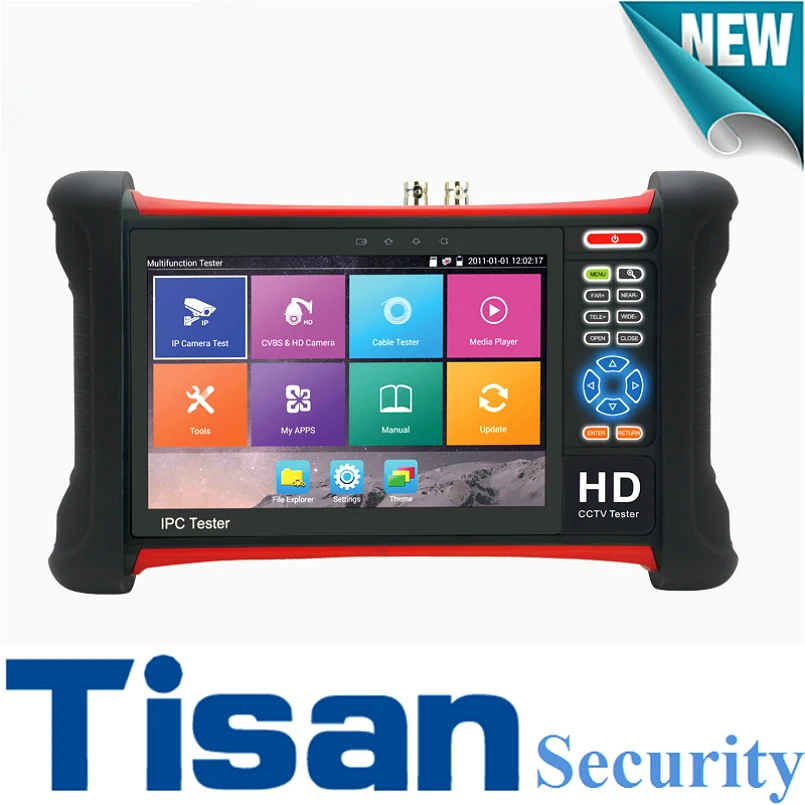 

7 inch 4K H.265 IP Analog Test Monitor IP camera test CVBS Camera tester Support RJ45 Cable TDR Video level cctv tester