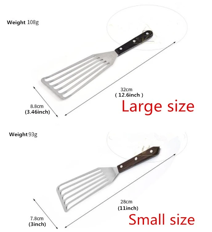 11''/12.6'' Stainless Steel Slotted Turner Kitchen Cooking Utensils Spatula Fried Shovel Fish Frying Pan Turner Cooking Tools 11''/12.6'' Stainless Steel Slotted Turner Kitchen Cooking Utensils Spatula Fried Shovel Fish Frying Pan Turner Cooking Tools