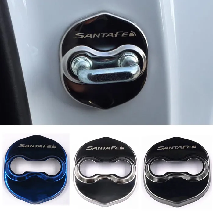 

Car-Styling door lock cover Auto Emblems Case For HYUNDAI Santa fe 2008-2017 Stickers Accessories Car Styling