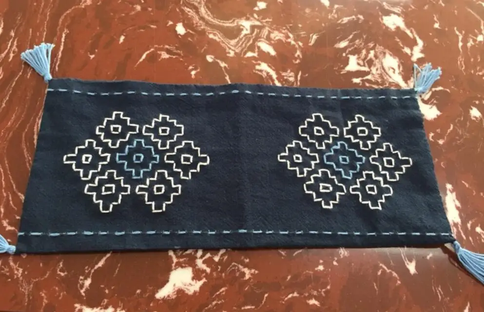 Домашний Diy ручной работы вышивка материал Sashiko ткань, подстаканник аксессуар лен хлопок Sashiko ткань S0737L