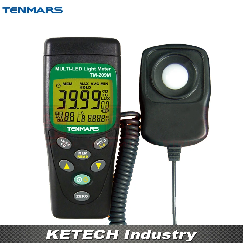 

TENMARS Portable Multi-LED LUX/FC Light Meter TM-209M