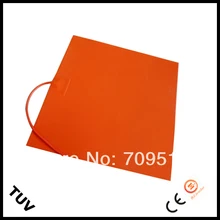 Силиконовые Электрические нагреватели с термистором для 3D-принтера 500x500 мм 220 В 1000 Вт с клеем