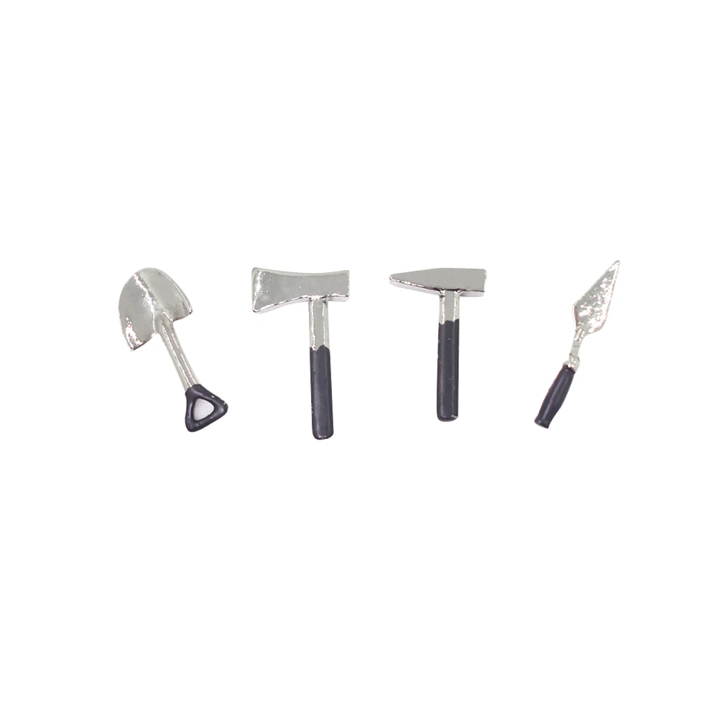 112 Dollhouse Miniature Alloy Metal Gardening Tool Set Fairy Garden