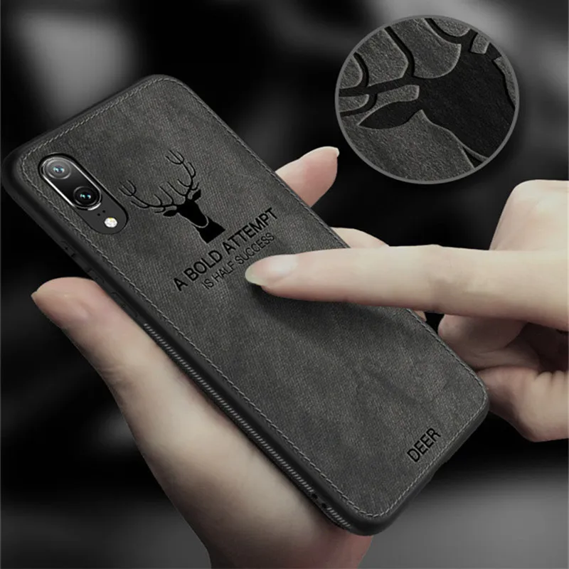 Cloth-Texture-3D-Deer-Pattern-Phone-Case-For-Huawei-P20-Pro-Cloth-Canvas-Soft-TPU-Silicon (3)