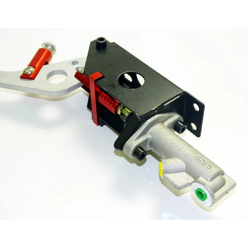 Red Universal Car Hydraulic Handbrake Vertical & Horizontal 25cm Rally Racing E-Brake Lever Device Master Cylinder