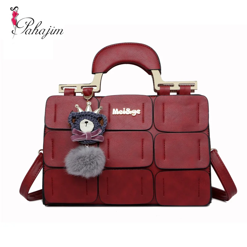 

Dropshipping 2018 the new spring/summer 2018 women bag suture Boston bag inclined shoulder bag women leather handbags