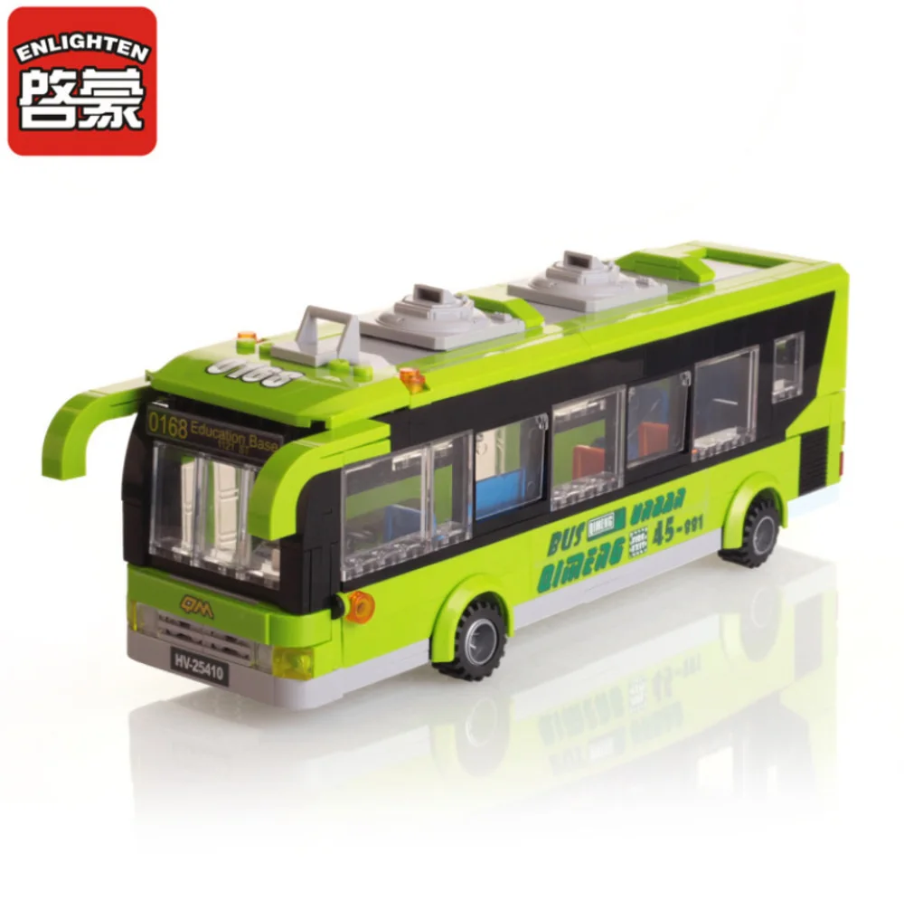 

2017 Enlighten City Bus Building Block sets Bricks Toys Gift For Children Compatible With