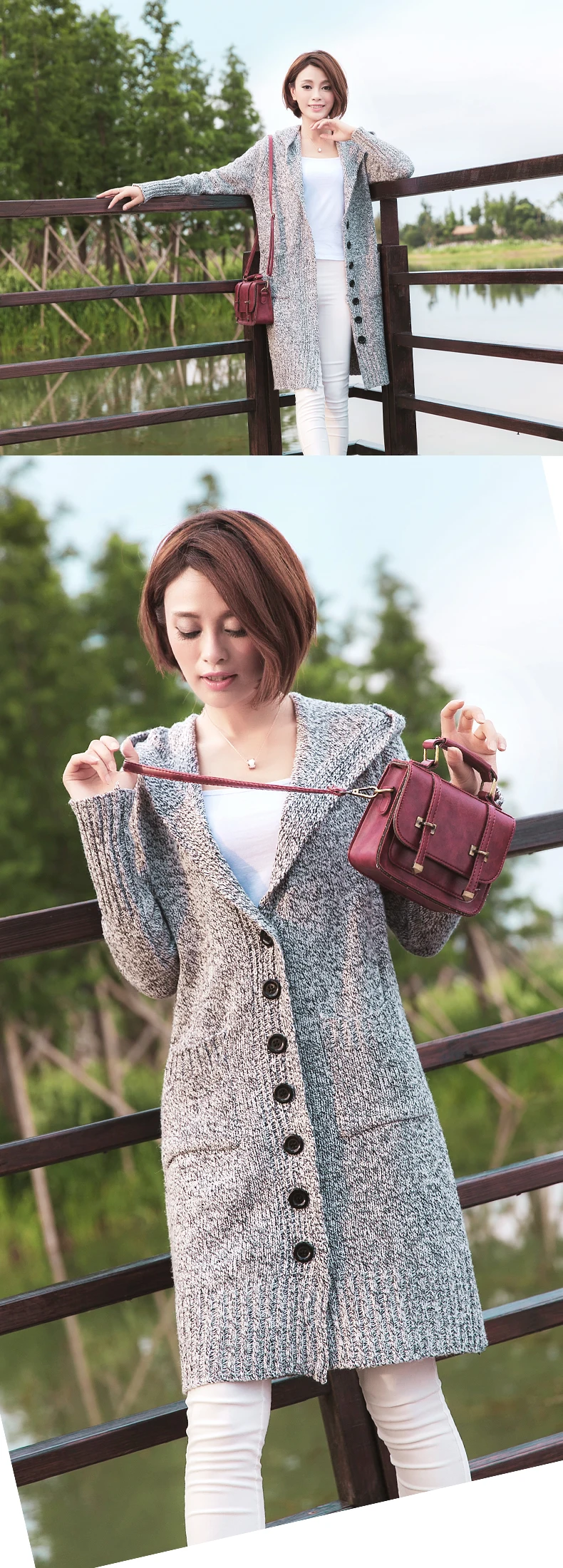 YAGENZ Весенняя женская одежда продукт вязаный свитер с капюшоном студенческое пальто Свободный кардиган большой размер вязаный свитер KG396