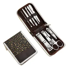 

9pcs/set Nail Clippers file polish art gel sticker Manicure kit Nail Care Tools Trimmer Kit beauty set Tweezers earpick