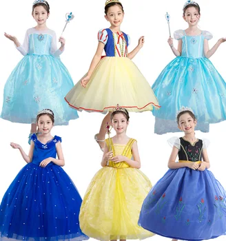 

18 New Children's Clothing 3-8 Years Old Children's Snow White Girls Dress Children Christmas Halloween Fancy Dress