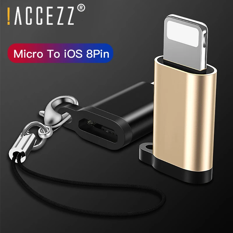 ! ACCEZZ 4 шт. OTG адаптер Micro USB женский для освещения iphone X XS MAX XR 7 8 6S Plus Синхронизация