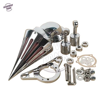 

Chrome Motorcycle Spike Air Cleaner Filter case for Harley Softail Rocker Cross Bones 2008 2009 Touring Softail Dyna 2004-2007