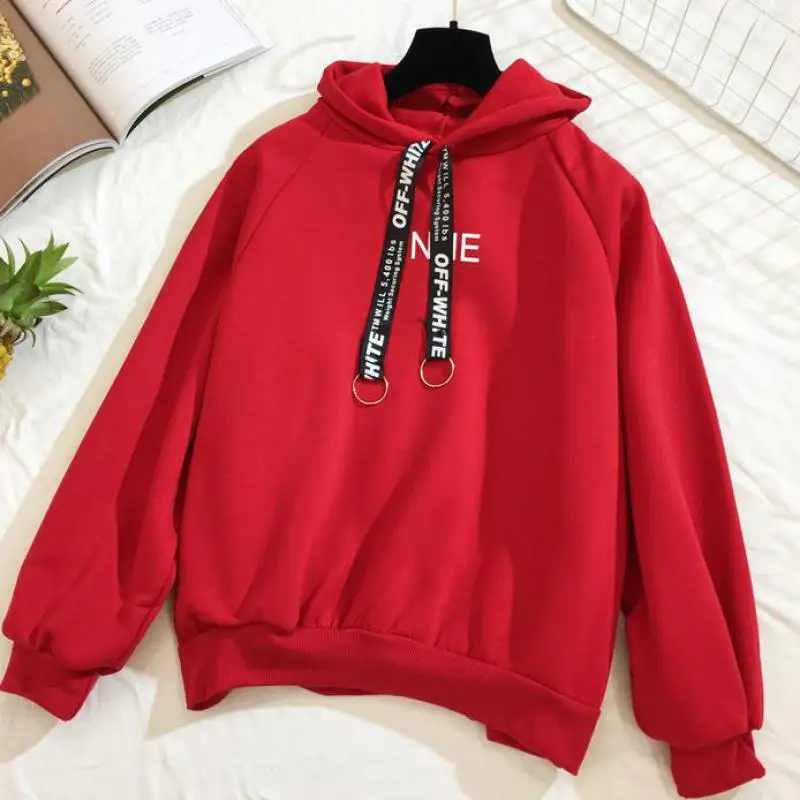 Zuolunouba Winter Fashion Women's Clothing Printed Letters Harajuku Long-sleeved Women Hoody Sweats