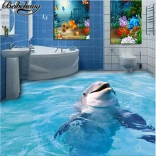 beibehang Custom large 3D floor decoration painting 3D dolphin bathroom floor tiles decorative painting three-dimensional floor beibehang Custom large 3D floor decoration painting 3D dolphin bathroom floor tiles decorative painting three-dimensional floor