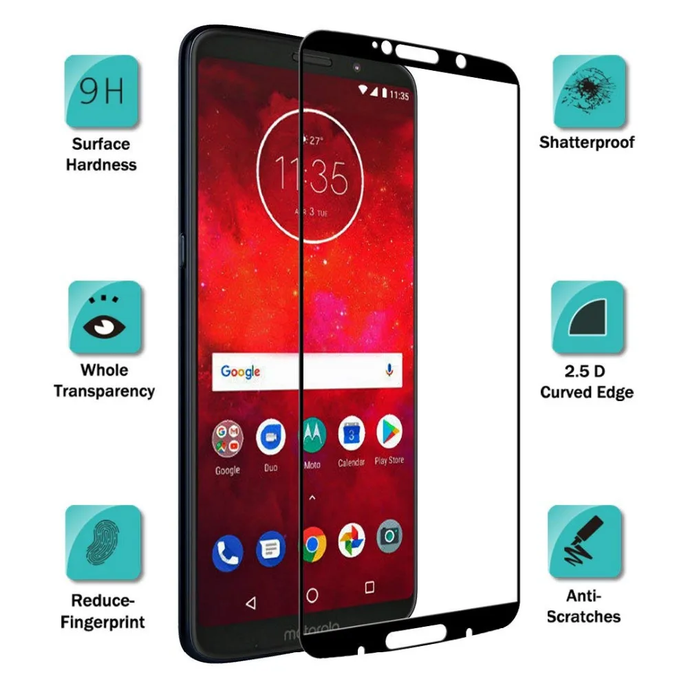 Защитная пленка из закаленного стекла для Motorola Moto Z3 / Play|Защитные стёкла и плёнки|