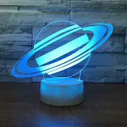 Обратно в школу подарок 3D Вселенная планета светодиодный настольная лампа 3D Иллюзия настольная лампа 7 цветов Изменение ночник детский