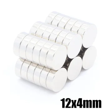 

50Pcs 12x4 mm NdFeB Super Strong Round Disc Magnets 12x4mm Rare Earth Neodymium Magnet 12mm*4mm New Arrival Acrylic toy magnet