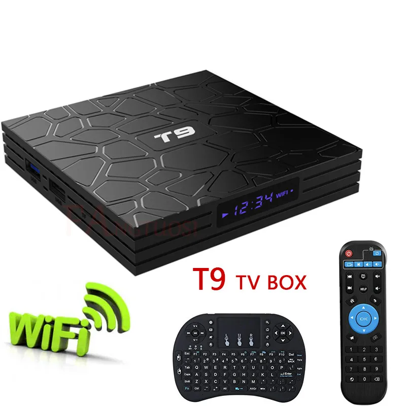 Vacusg Android 8.1 Smart TV Box T9 4GB RAM 32GB 64GB ROM Rockchip RK3328 Quad 1080P Smart 4K Set Top Box Youtube media player Vacusg Android 8.1 Smart TV Box T9 4GB RAM 32GB 64GB ROM Rockchip RK3328 Quad 1080P Smart 4K Set Top Box Youtube media player