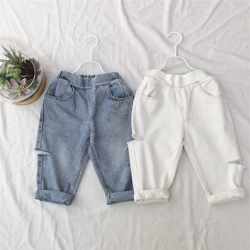 

Celveroso Boys Clothes Girls Clothes Children Broken Hole Pants New 2019 Baby Boys Girls Jeans Pants Brand Trousers Fashion Jean