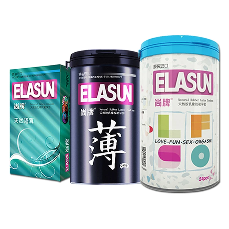 Elasun 3 Box/pack Total 54Pcs Ultra Thin Condom Interesting Products Made In Thailand Condome Sex For Man | Красота и здоровье