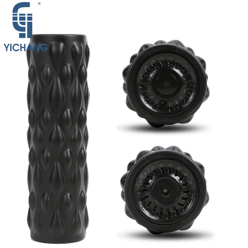 Wireless vibrating yoga roller stick neck back foot massage body slimming equipment sports fitness cellulite foam roller massage