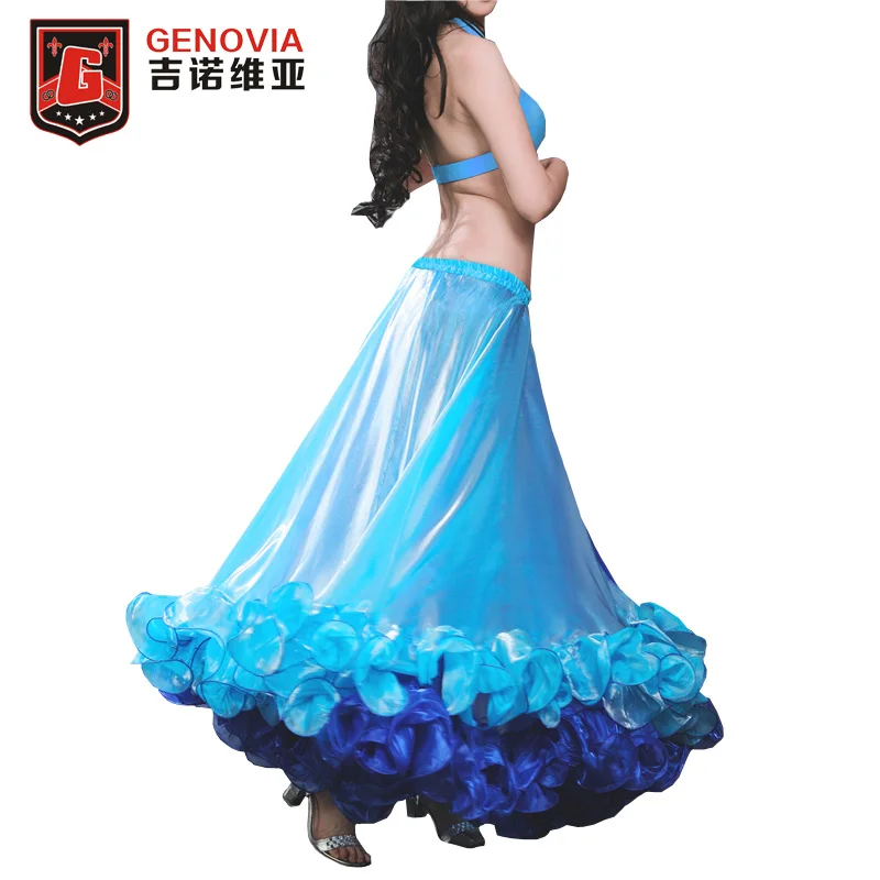 

2018 2018 Professional Belly Dance Costume Waves Skirt Dress with S Push Carnival Bollywood