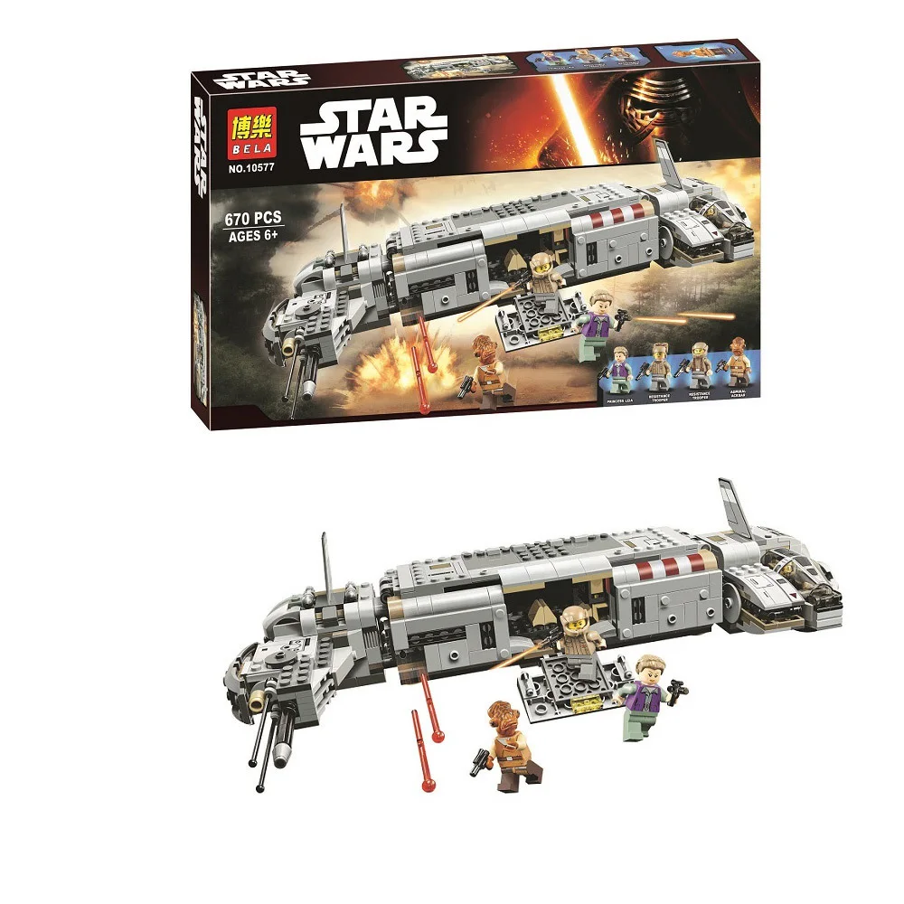 

Bela 10577 670pcs Resistance Troop Transporter Model Building Block Bricks Children Gifts Compatible Legoings Star Series Wars