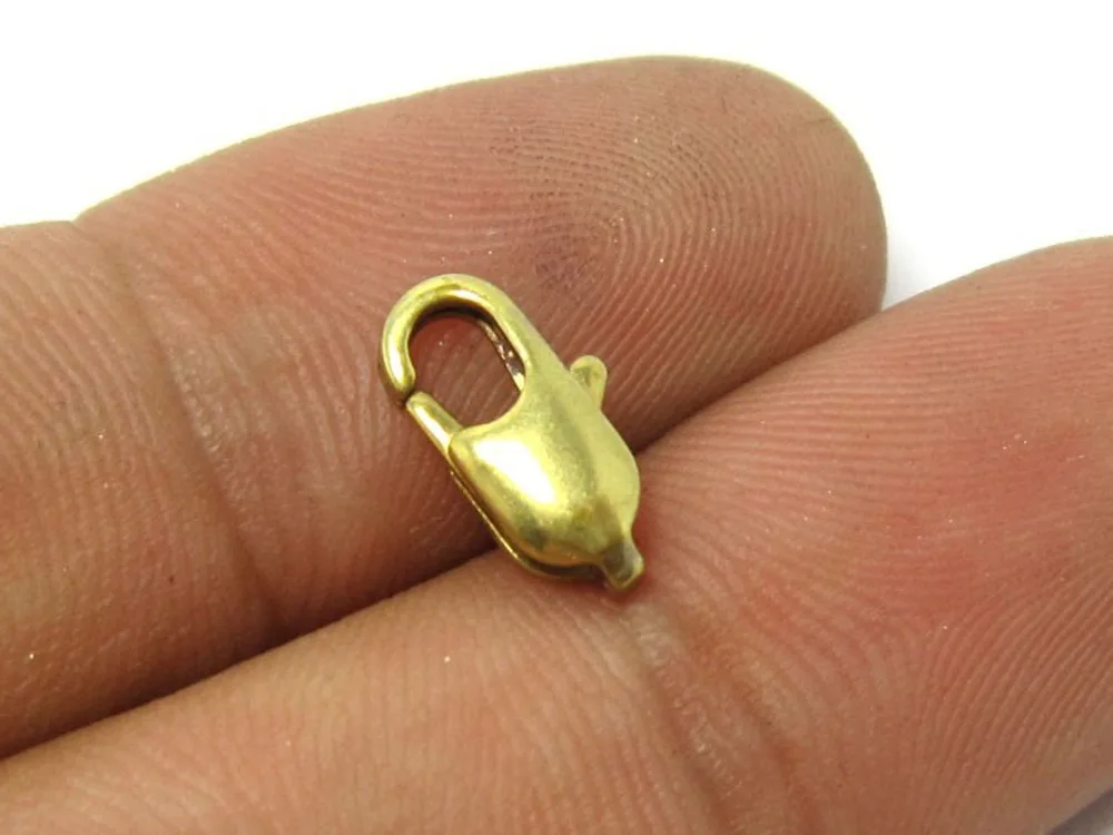 

Raw brass lobster clasp 12mm Raw brass clasps R208