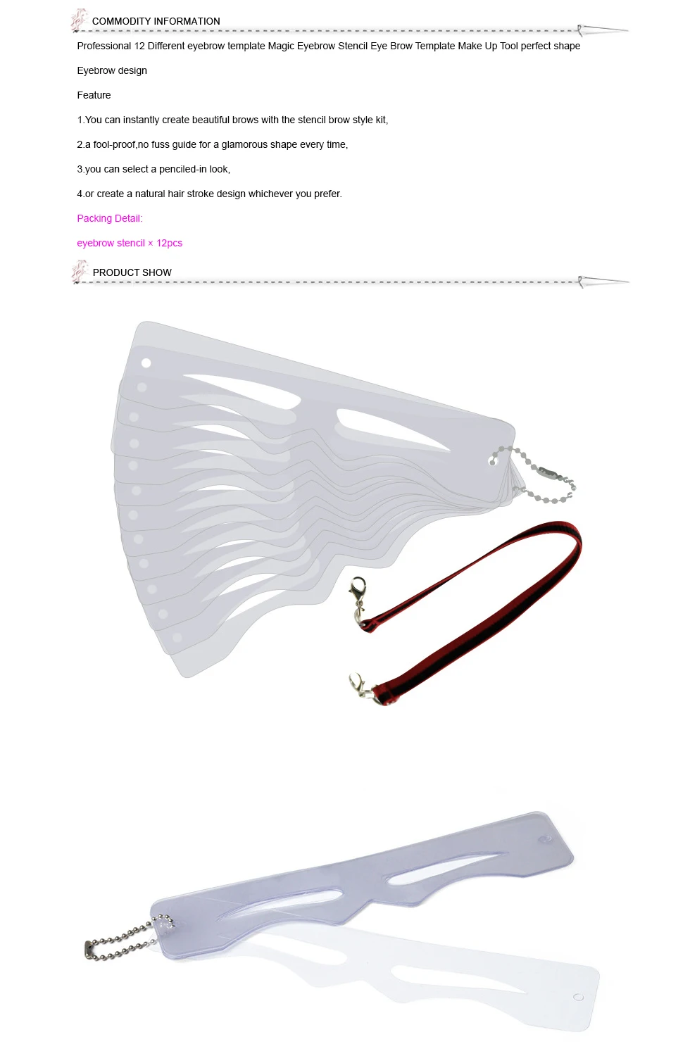 eyebrow desgin belt
