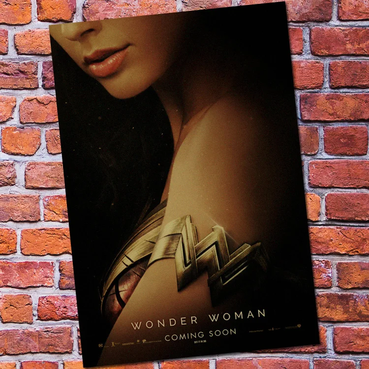 Винтажный бумажный Ретро аниме постер-Wonder Woman DC-poster cudi poster/Винтажный домашний Настенный декор