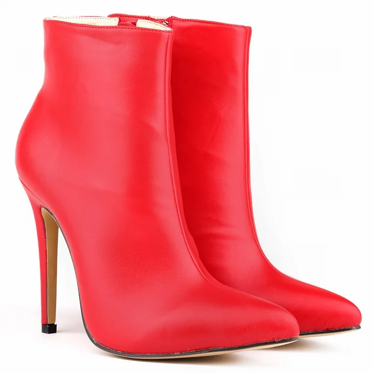 

2018 NEW ARRIVED WOMEN PU LEATHER HIGH HEELS STILETTO CASUAL POINTED TOE ANKLE BOOTS SHOES 012