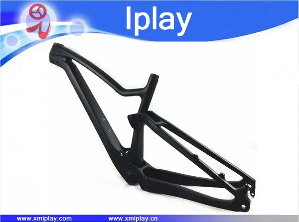 Top 2019 New design IPLAY 29 full suspension frame carbon fiber 650B mtb frame 27.5er mountain bike frame UD matt 148*12mm thru axle 15