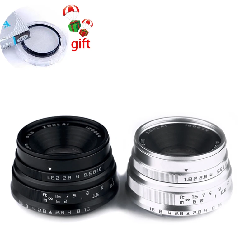25 мм f1.8 объектив камеры стандартный основной ручной фокус для камеры APS-C canon m10 m6 eos-m sony e a6500 A7 fujifilm xt3 xt30
