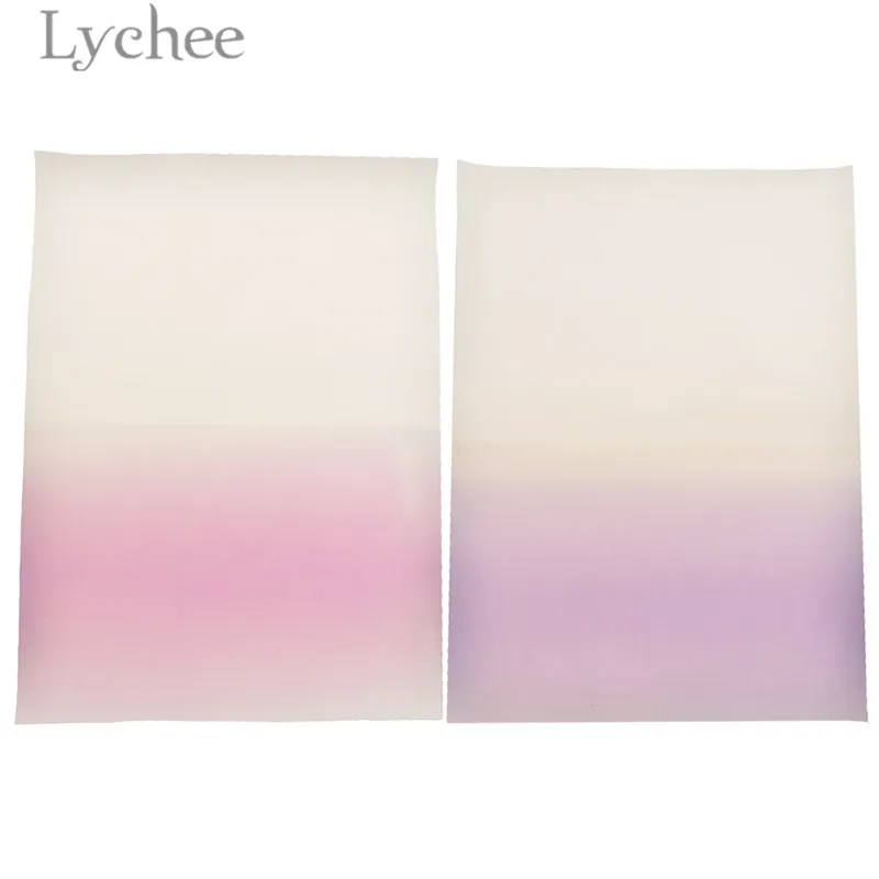 1PC 29x21cm UV Light Reactive Synthetic Leather Fabric Colorful A4 PU Fabric