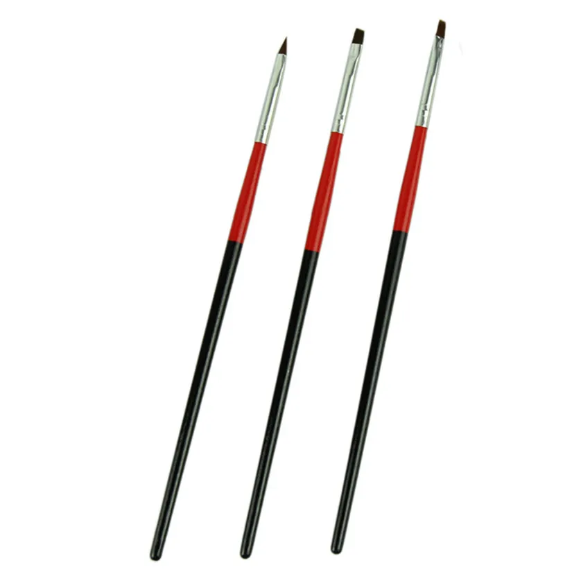 C706 Nail Brush 3pcs/lot Nail Art Brushes Set Tools Painting Pen for