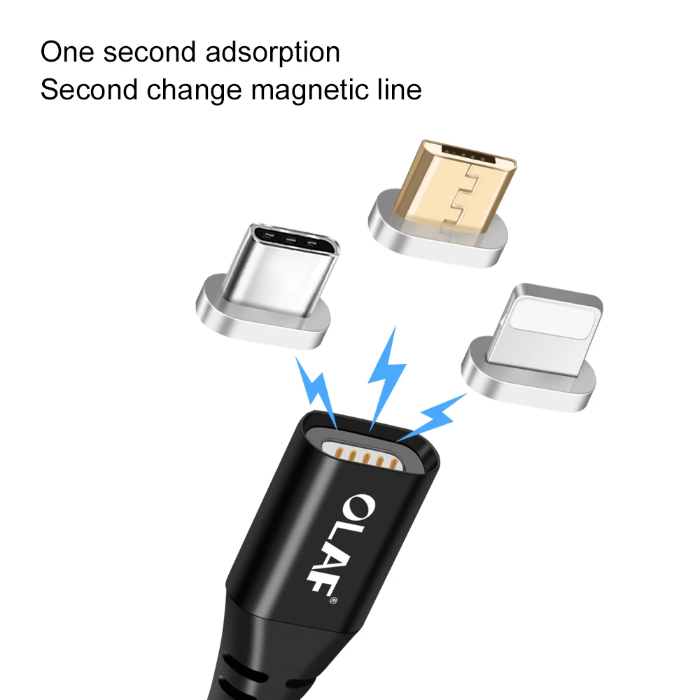 أولاف كابل مغناطيسي usb نوع c كابل المغناطيس شاحن نوع-c المصغّر usb كابل سريع شحن الهاتف المحمول سلك كابل ل فون 7 8 أولاف كابل مغناطيسي usb نوع c كابل المغناطيس شاحن نوع-c المصغّر usb كابل سريع شحن الهاتف المحمول سلك كابل ل فون 7 8