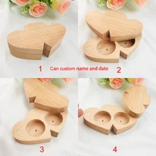 Изготовленный На Заказ кольцо в форме сердца коробка, персонализированные свадебные на День Валентина, обручальное деревянный подносителя колец коробка, рустикальная свадьба кольца для обручальных колец