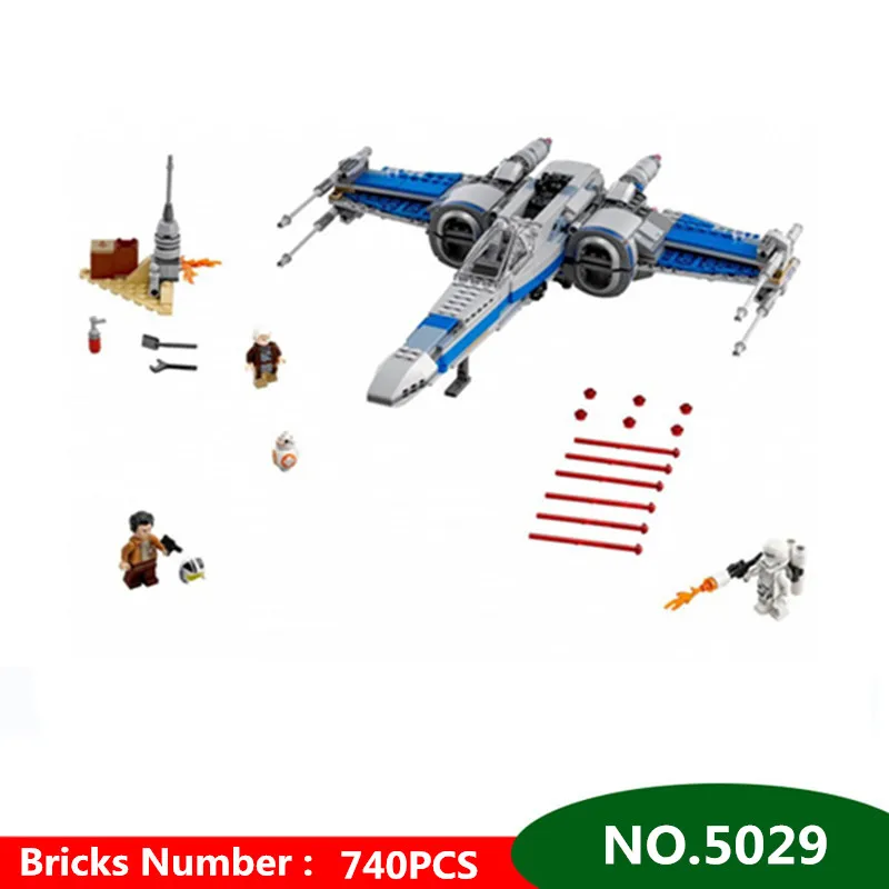 

740pcs Diy Star Series Wars Rebel X-Wing Fighter Blocks Assembled Compatible With Legoingly Brick Toys for Children