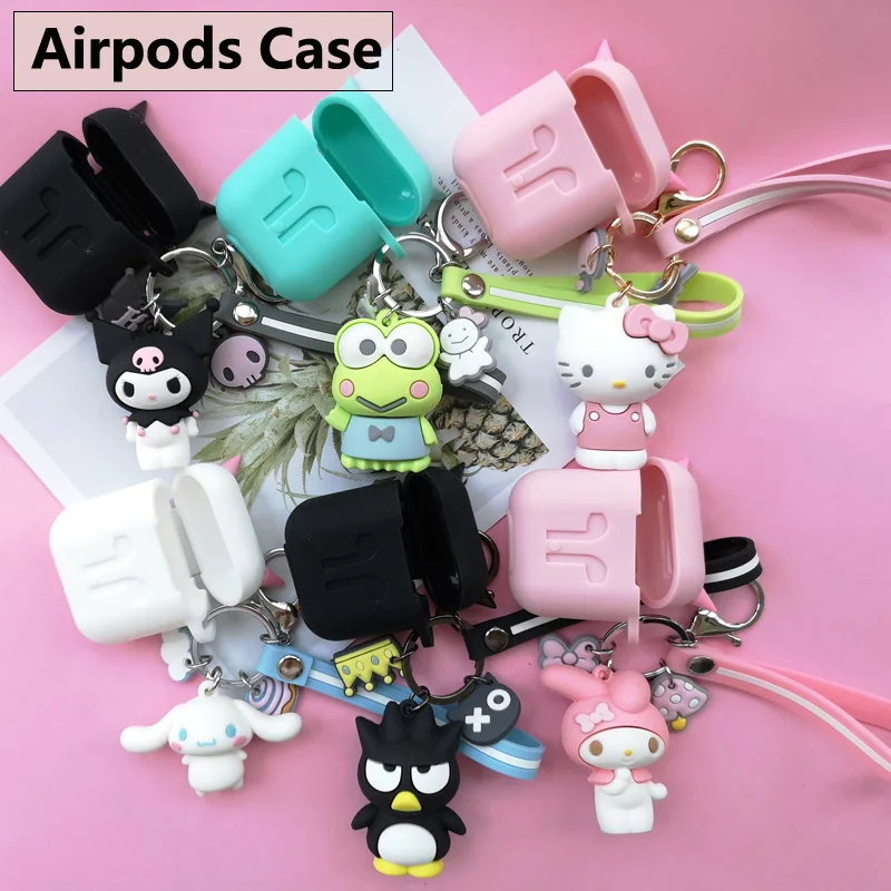 

Silicone Case for Airpods Cute Cartoon Hello Kitty Rabbit Dog Accessories for Apple Wireless Bluetooth Headphone Air pods Cover