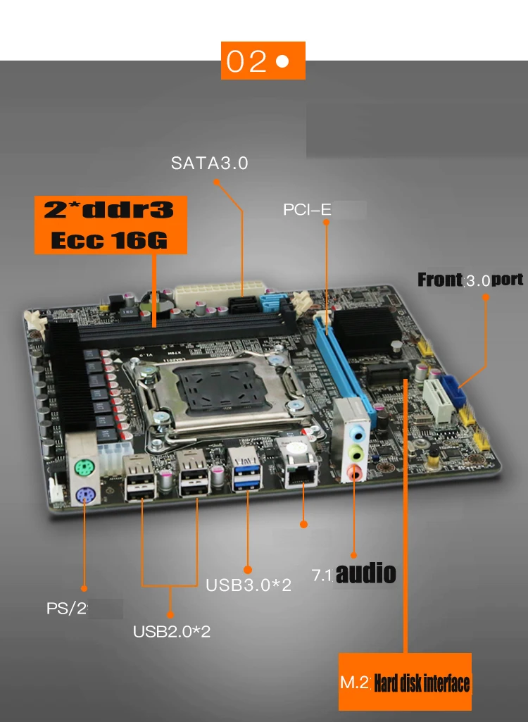 Новая материнская плата X79 M.2 SSD порт ddr3 Поддержка Ecc ram 2* ram Слоты LGA 2011 материнская плата 7,1 аудио порт настольная материнская плата