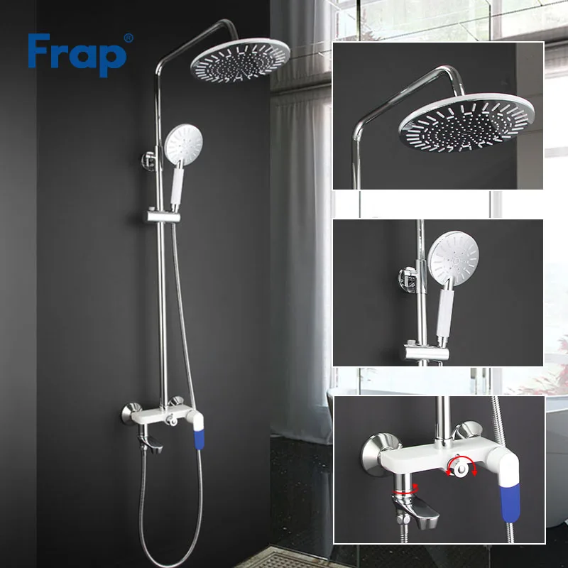 Frap Bad Dusche Wasserhahn Set Becken Armaturen Dusche Mischbatterie Bad Dusche Wasserhähne Wasserfall Dusche Kopf Mixer torneira F2434 Sets Frap Bad Dusche Wasserhahn Set Becken Armaturen Dusche Mischbatterie Bad Dusche Wasserhähne Wasserfall Dusche Kopf Mixer torneira F2434 Sets