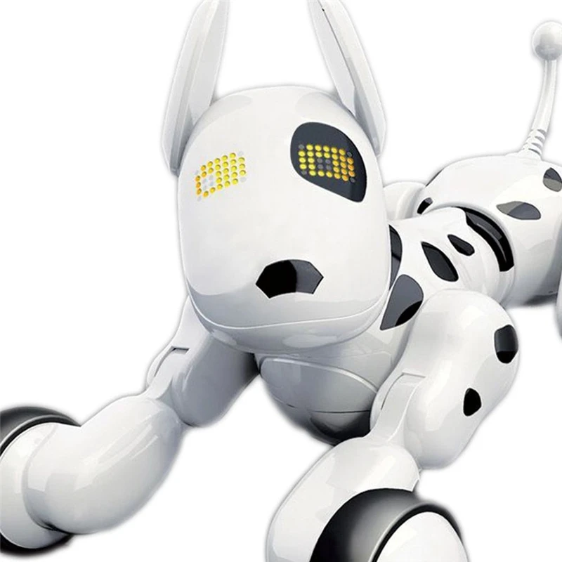 Wireless Remote Control Smart Robot Dog Wang Xing Electric Dog Early Educational Toys for Children Various Super Modes(White