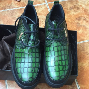 

Green Size 9.5 Men's Boots Lace-up Fashion Boot Black Shoes Men Boots Chelsea Genuine Leather Winter Shoes Mens Military Boots