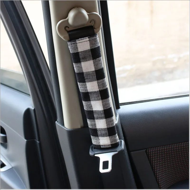 

Safety belt sheath Pure flax Safety belt Insurance cover Automobile safety belt shoulder sleeve Car accessories A pair of loaded